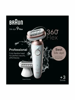 Ihokarvanpoisto<Braun SES9030 Flex-3D Silk-épil 9 -epilaattori WHITE