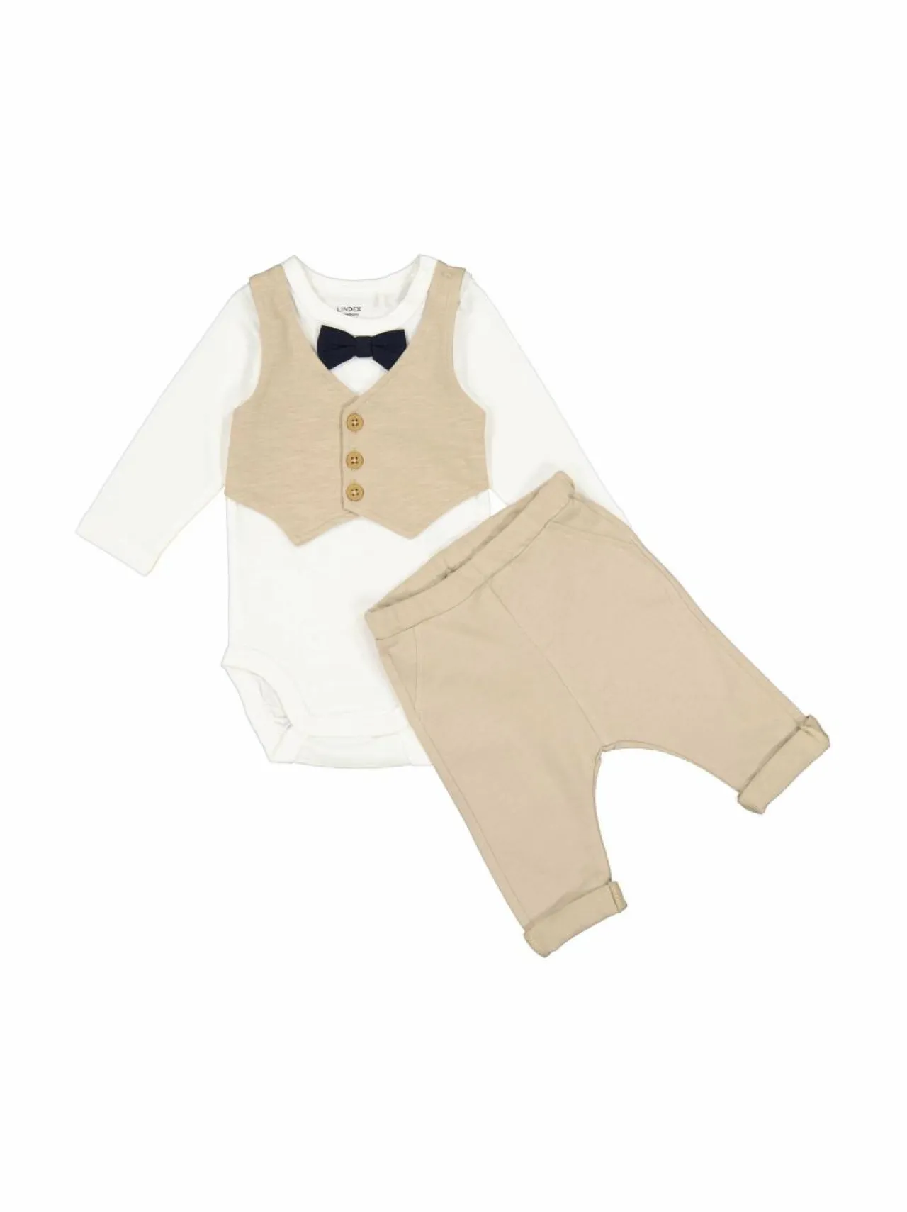 Bodyt & Potkupuvut<Lindex Set Body Joggers - body ja collegehousut 4939 BEIGE