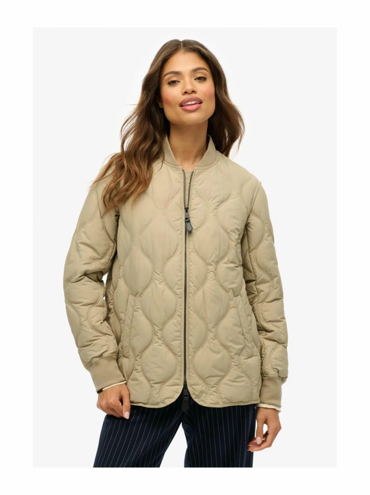 Takit<Superdry Short Quilted Liner -takki 9UN WINTER TWIG BEIGE