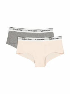 Alusvaatteet<Calvin Klein Kids Shorty-alushousut 2-pack 0VJ SILVERPEONY/GREYHEATHER