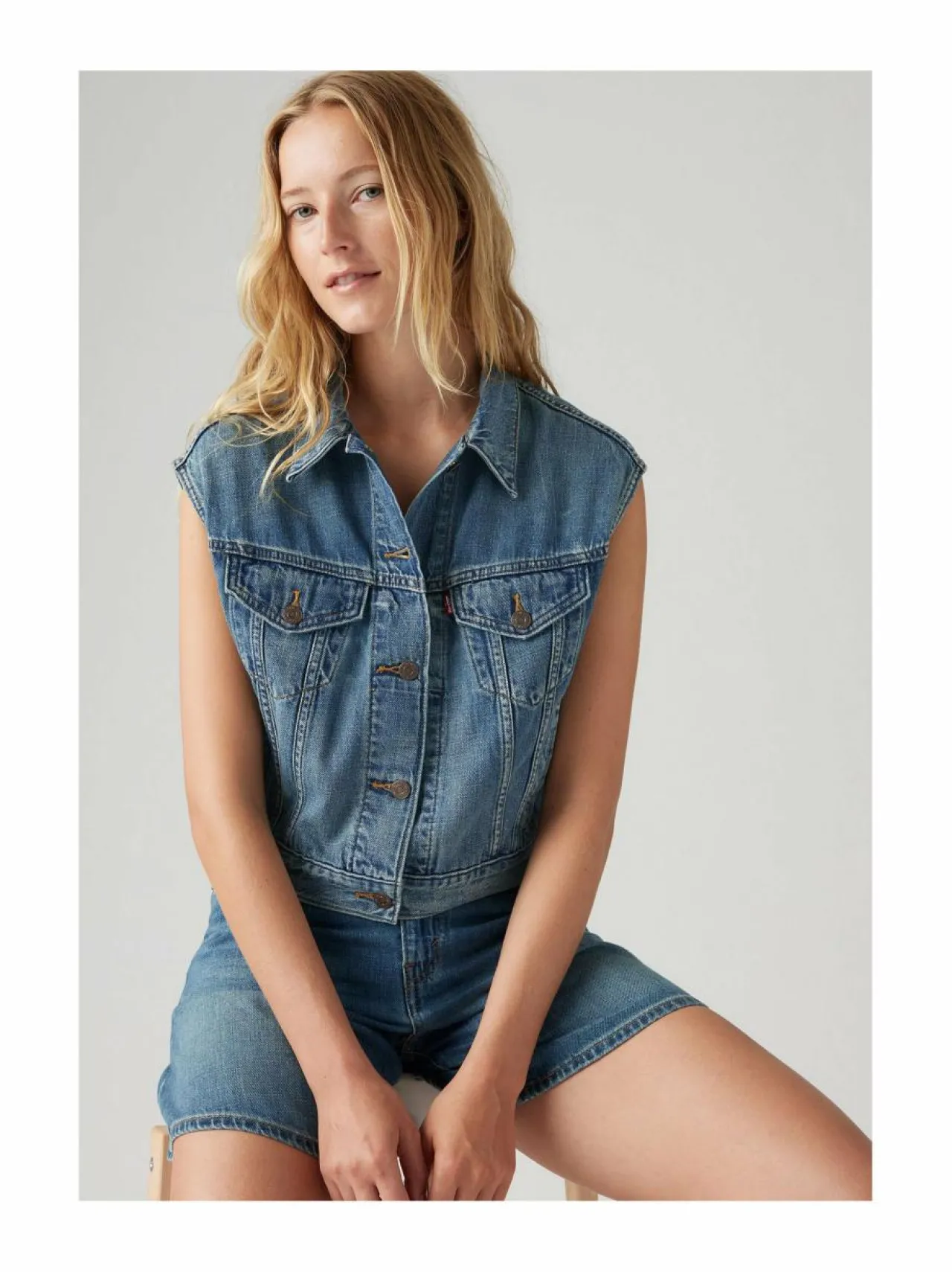 Levi's Shrunken 90's -farkkuliivi^ Bleiserit & Jakut