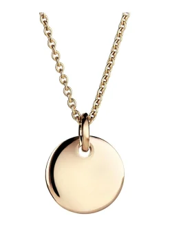 Korut<Macor Jewellery Sileä -laattakaulakoru KELTAKULTA