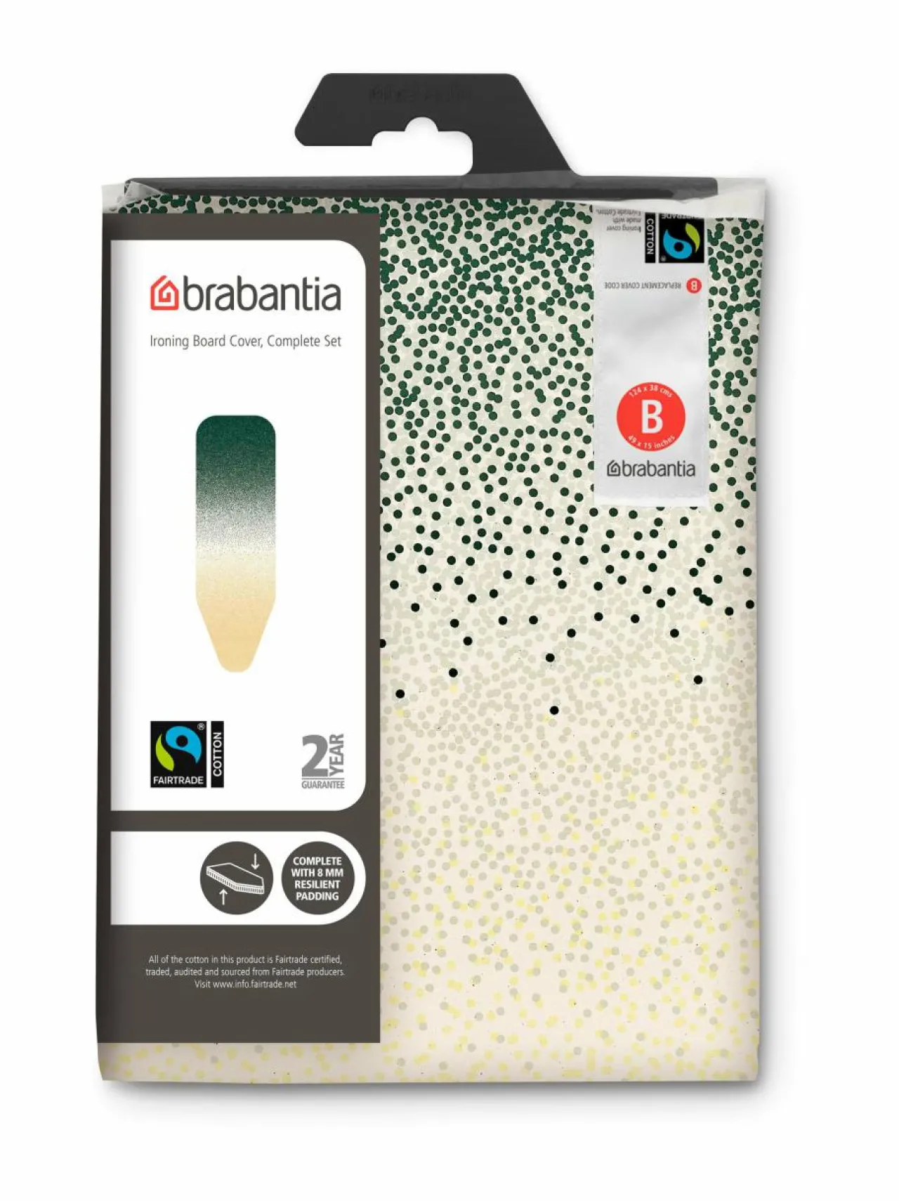 Pyykkihuolto<Brabantia Silityslaudan päällinen B, 124 x 38 x 0.8 cm GREEN