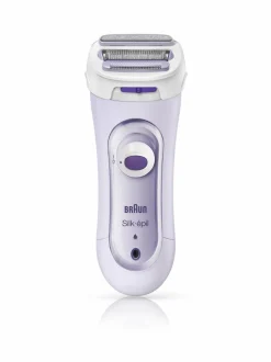 Ihokarvanpoisto<Braun Silk-épil Lady Shaver 5-560 3-in-1 -ladyshaver, trimmeri ja kuorintajärjestelmä LILA