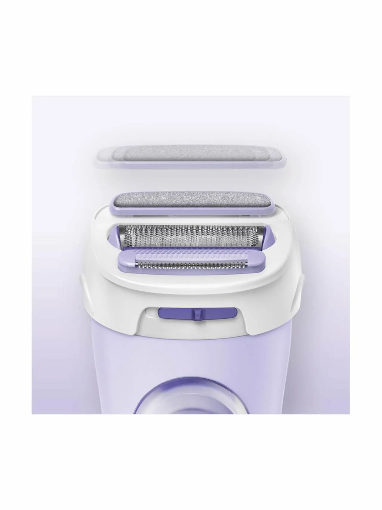 Ihokarvanpoisto<Braun Silk-épil Lady Shaver 5-560 3-in-1 -ladyshaver, trimmeri ja kuorintajärjestelmä LILA