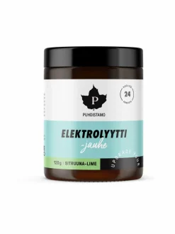Vitamiinit<Puhdistamo Sitruuna-lime -sokeriton elektrolyyttijauhe 120 g