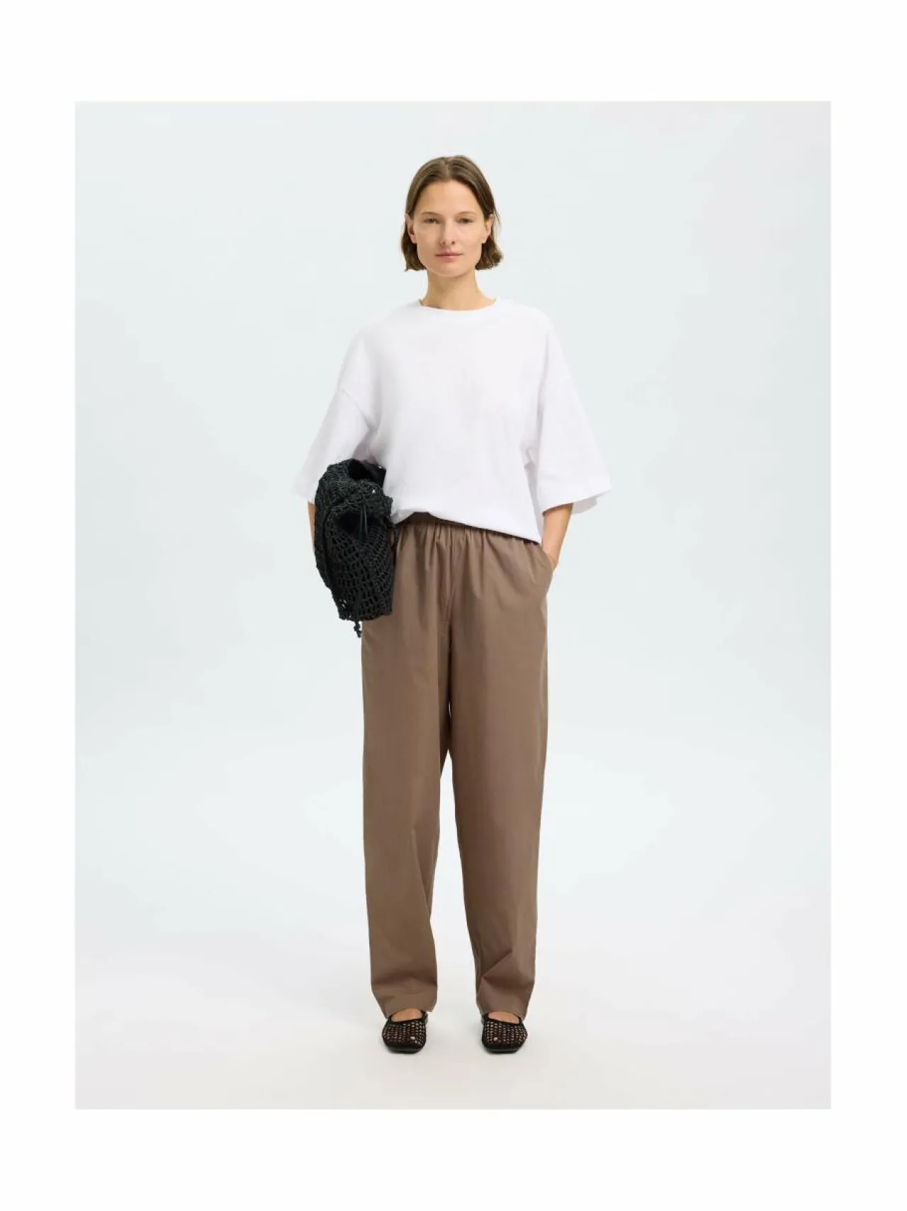 Housut<Selected SlfBlair-housut COCA MOCHA