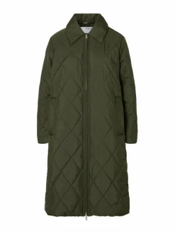 Takit<Selected SlfCilla Quilted -tikkitakki DEEP DEPTHS