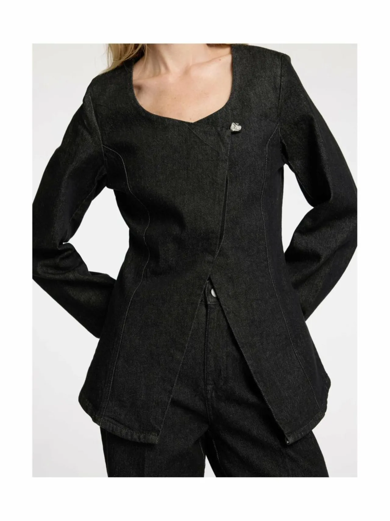 Selected SlfCora U-neck -farkkutakki^ Bleiserit & Jakut