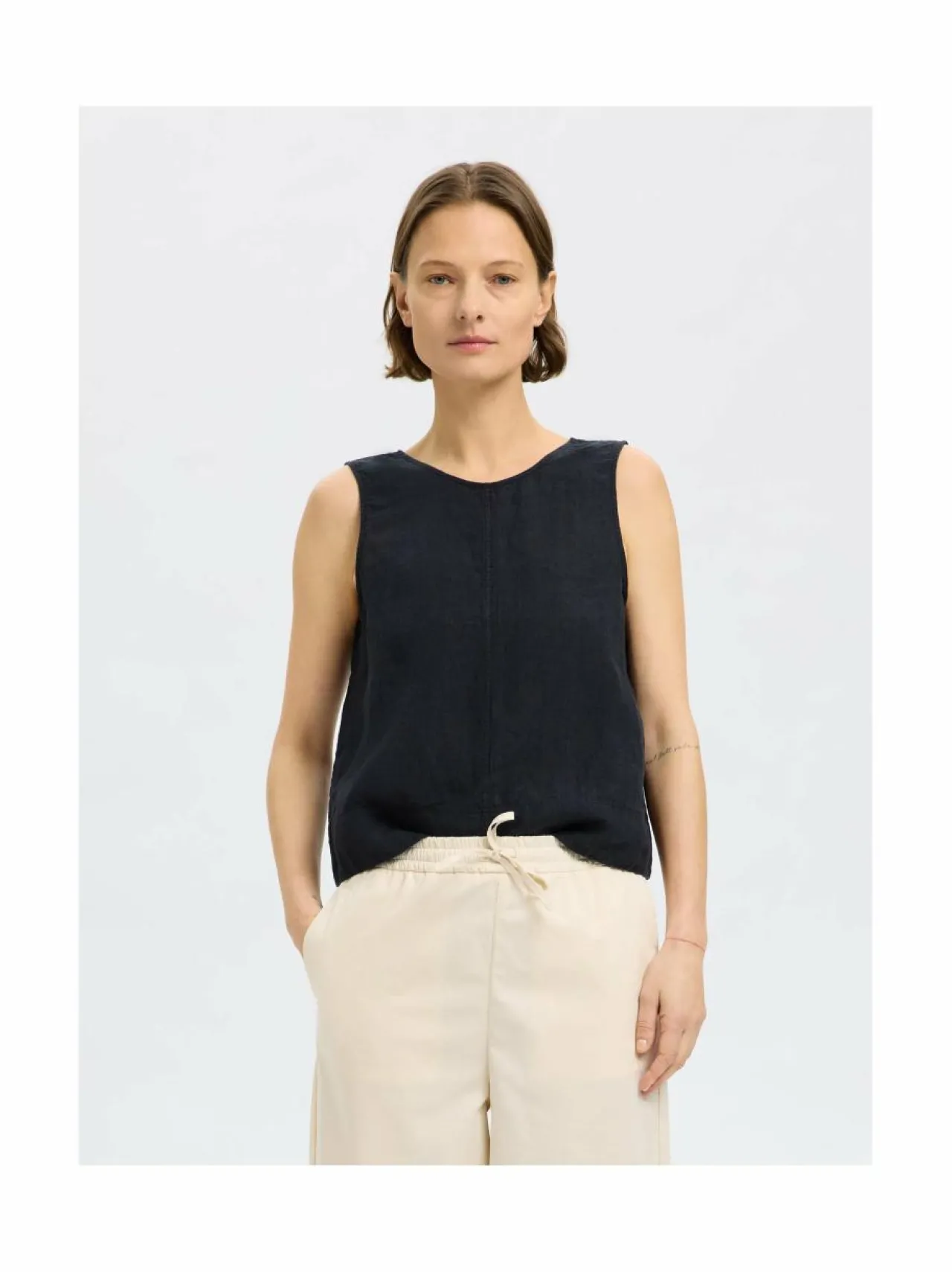 Paidat & Puserot<Selected SlfLinna-pellavapaita BLACK