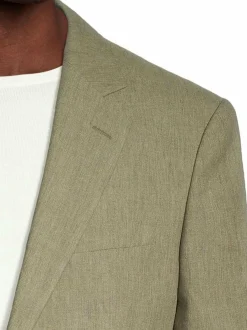 Takit<GANT Slim Fit Linen Cotton -puvuntakki 203 DRIED CLAY