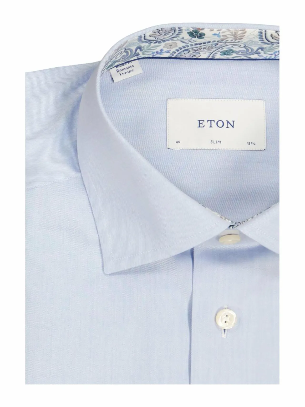 Eton Slim Fit Paisley Effect -kauluspaita^ Paidat