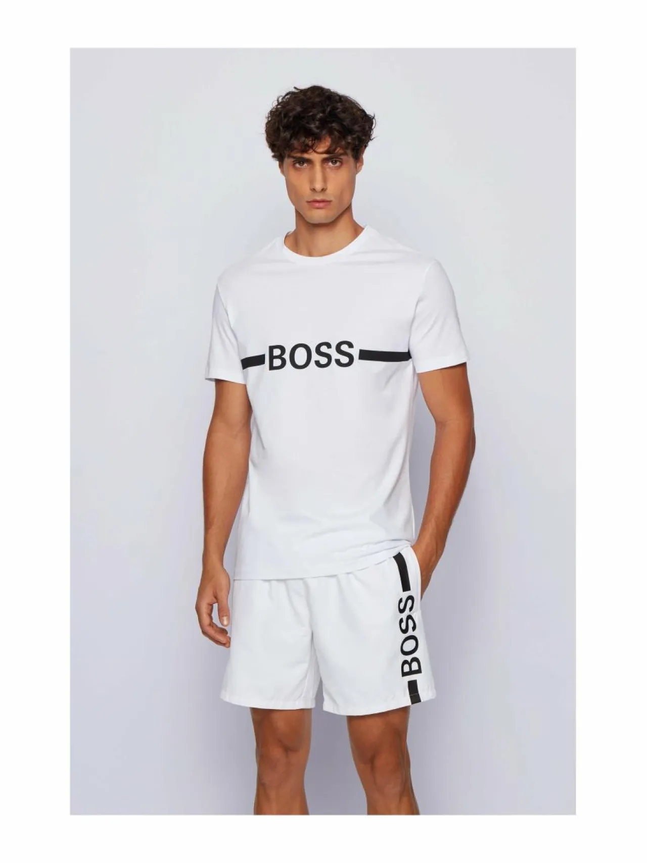 Uimahousut<BOSS Slim Fit -paita 107 NATURAL