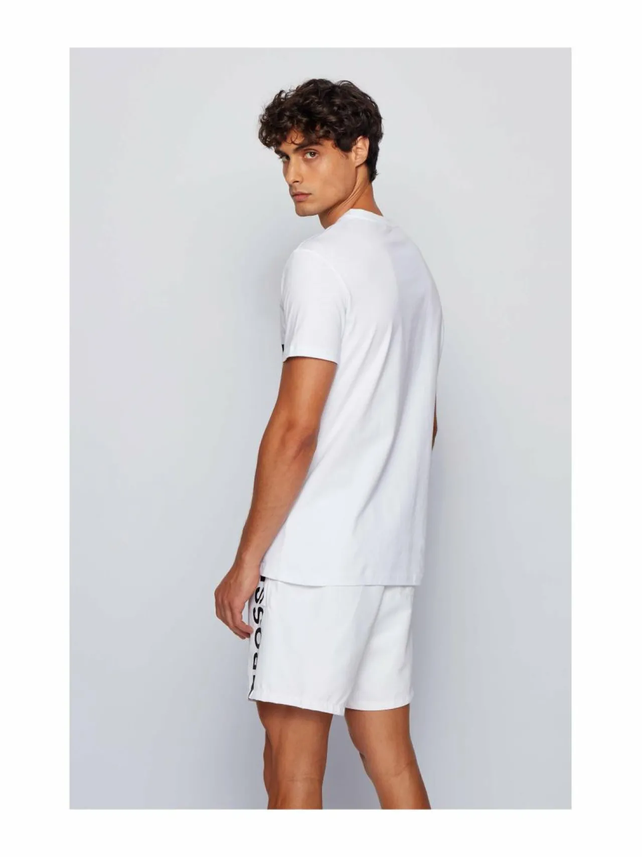 Uimahousut<BOSS Slim Fit -paita 107 NATURAL