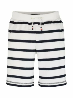 Shortsit<Tommy Hilfiger Slub Breton Stripe -shortsit 0FA WHITE NAVY BRETON STRIPE