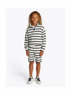 Colleget & Hupparit<Tommy Hilfiger Slub Breton Zip -paita 0FA WHITE NAVY BRETON STRIPE