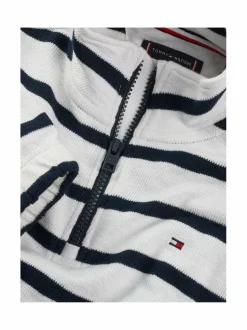 Colleget & Hupparit<Tommy Hilfiger Slub Breton Zip -paita 0FA WHITE NAVY BRETON STRIPE
