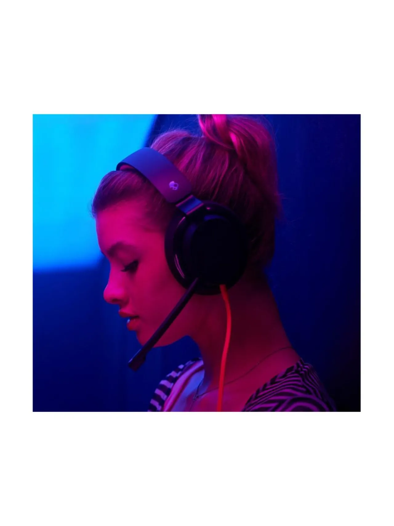 Audio<Skullcandy Slyr Multi Platform - Langalliset pelikuulokkeet MUSTA/LIILA