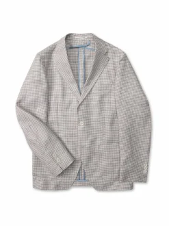 Bleiserit<Turo Small Check Savino Casual Fit -bleiseri 42 BEIGE