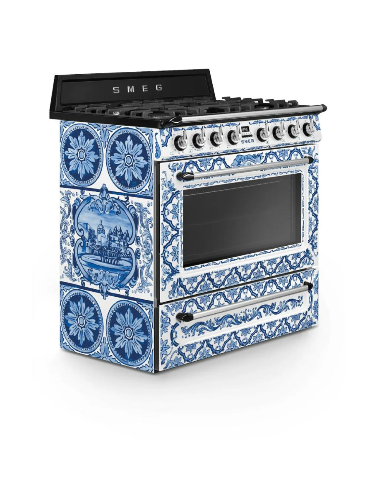 Smeg Dolce & Gabbana Blu Mediterraneo TR90DGME9 kaasuliesi^ Liedet Ja Liesituulettimet