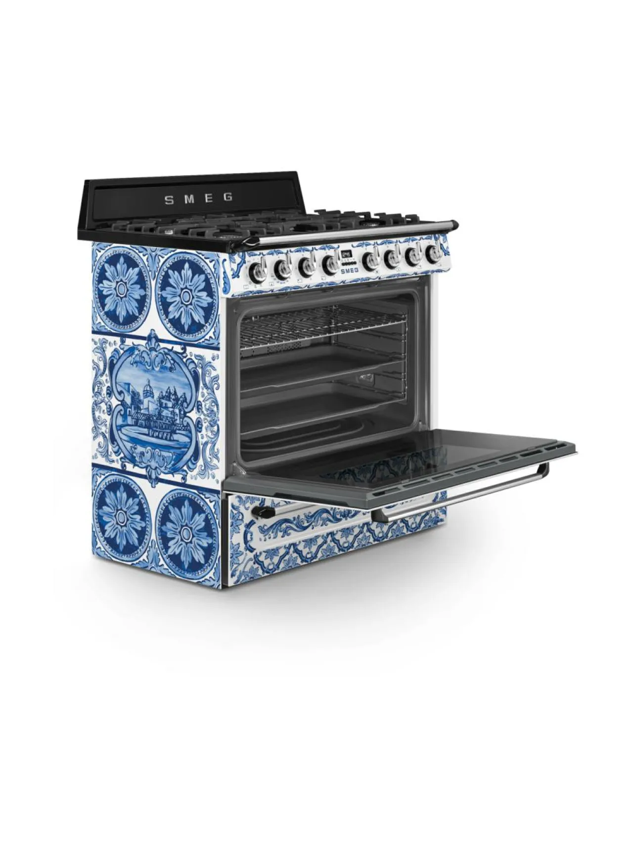 Smeg Dolce & Gabbana Blu Mediterraneo TR90DGME9 kaasuliesi^ Liedet Ja Liesituulettimet