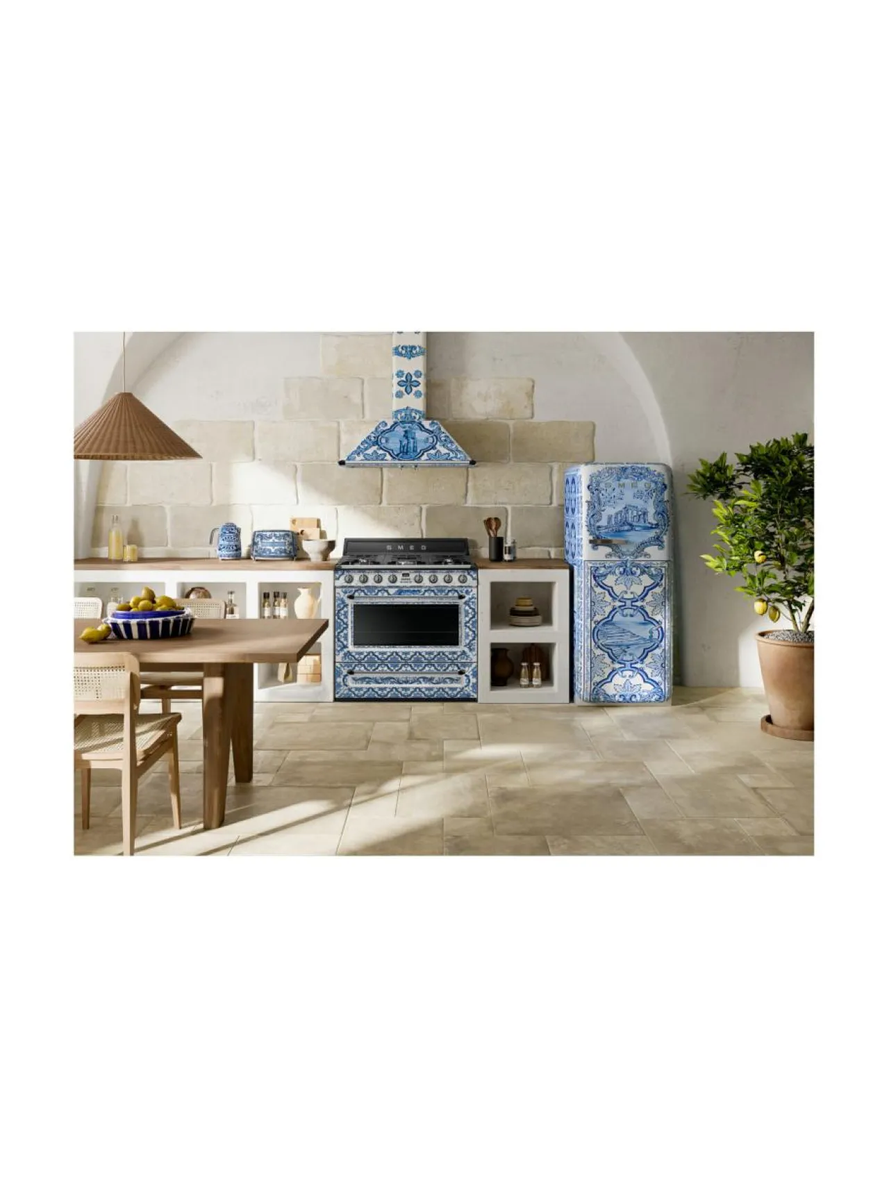 Jääkaapit Ja Pakastimet<Smeg Dolce & Gabbana Blu Mediterraneo FAB28RDGME5 jääkaappi