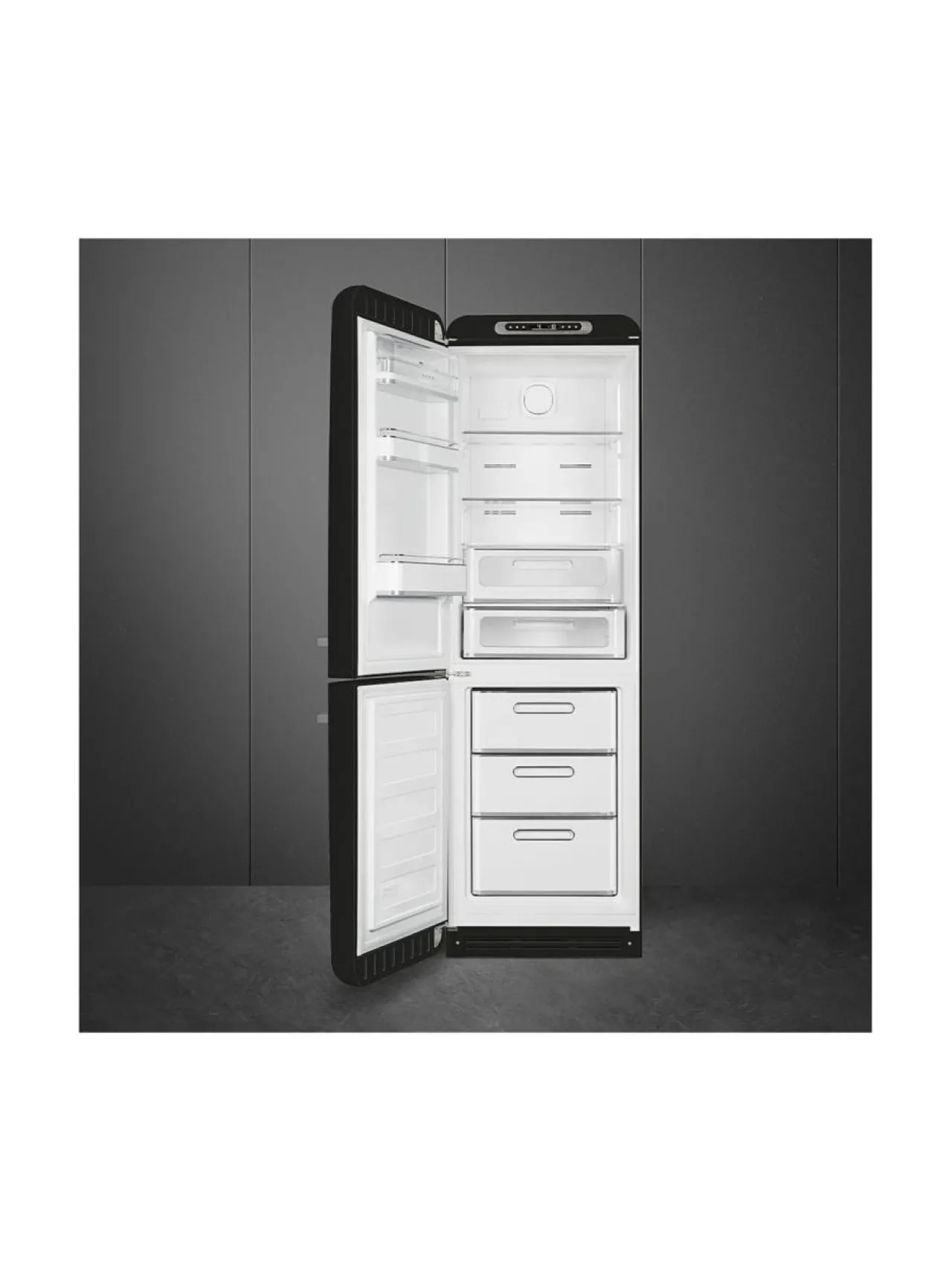 Smeg FAB32LBL5 -jääkaappipakastin, musta vasenkätinen^ Jääkaapit Ja Pakastimet