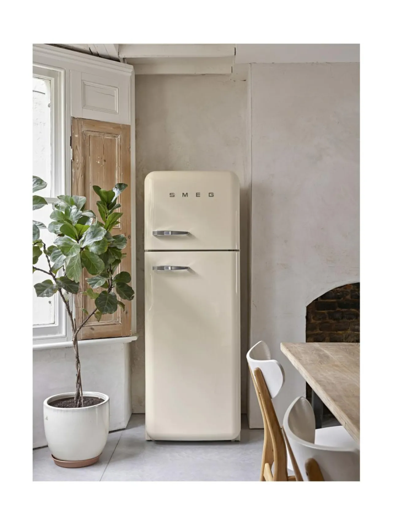 Jääkaapit Ja Pakastimet<Smeg FAB30RCR5 -jääkaappipakastin, kermanvalkoinen oikeakätinen