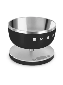 Keittiötarvikkeet<Smeg KSC01BLMWW ladattava keittiövaaka, musta