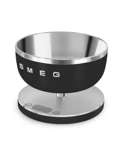 Keittiötarvikkeet<Smeg KSC01BLMWW ladattava keittiövaaka, musta