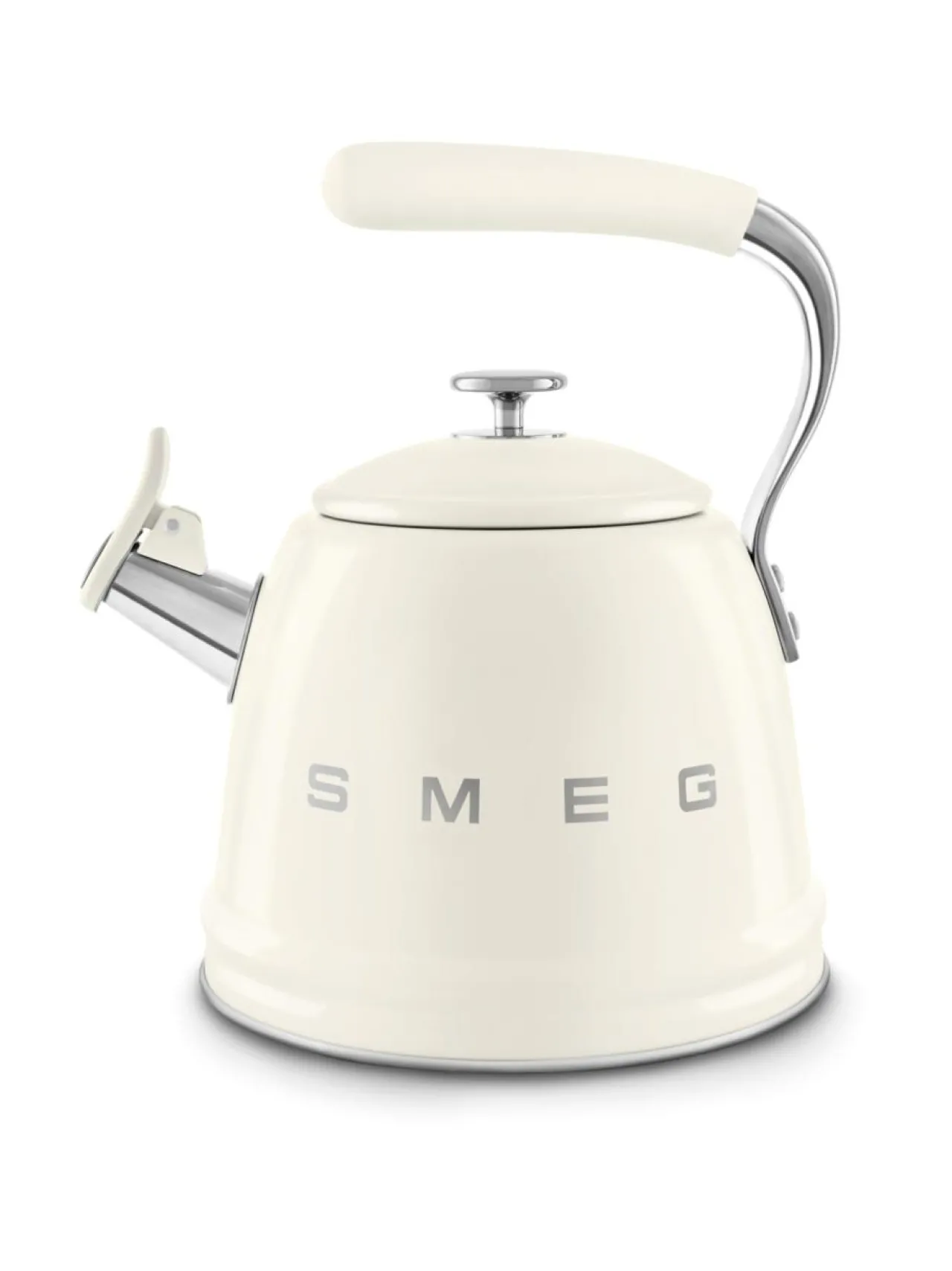Tee, Kahvi & Vesi<Smeg viheltävä vesipannu WKF01CR, kermanvalkoinen