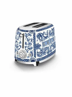 Leivänpaahtimet<Smeg x Dolce & Gabbana "Blu Mediterraneo" -leivänpaahdin, 2 viipaleelle WHITE &AMP; BLUE