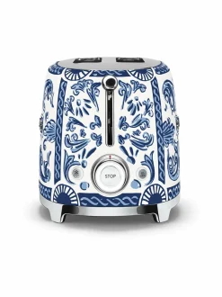 Leivänpaahtimet<Smeg x Dolce & Gabbana "Blu Mediterraneo" -leivänpaahdin, 2 viipaleelle WHITE &AMP; BLUE