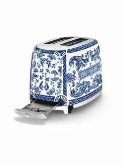Leivänpaahtimet<Smeg x Dolce & Gabbana "Blu Mediterraneo" -leivänpaahdin, 2 viipaleelle WHITE &AMP; BLUE
