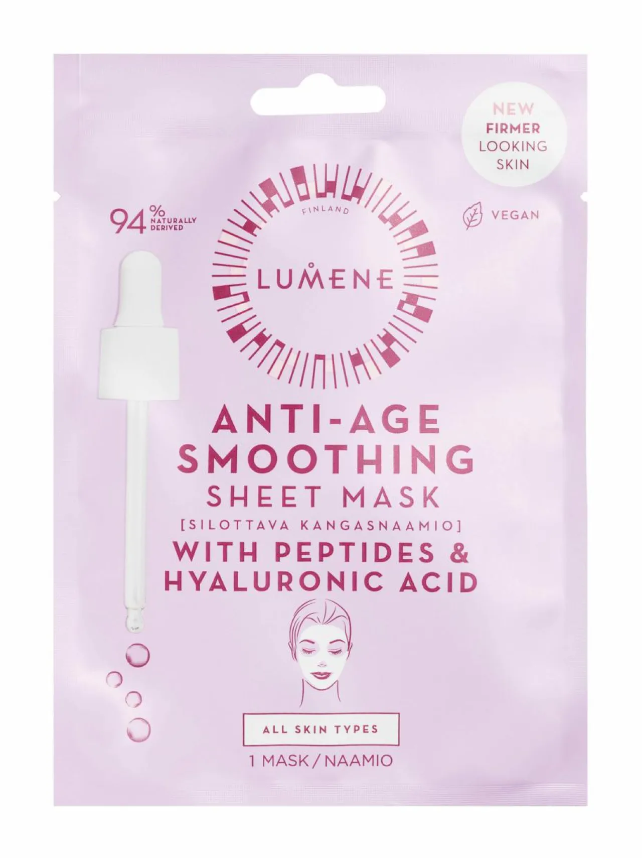 Lumene Smoothing Sheet Mask -kangaskasvonaamio^ Kasvojenhoito
