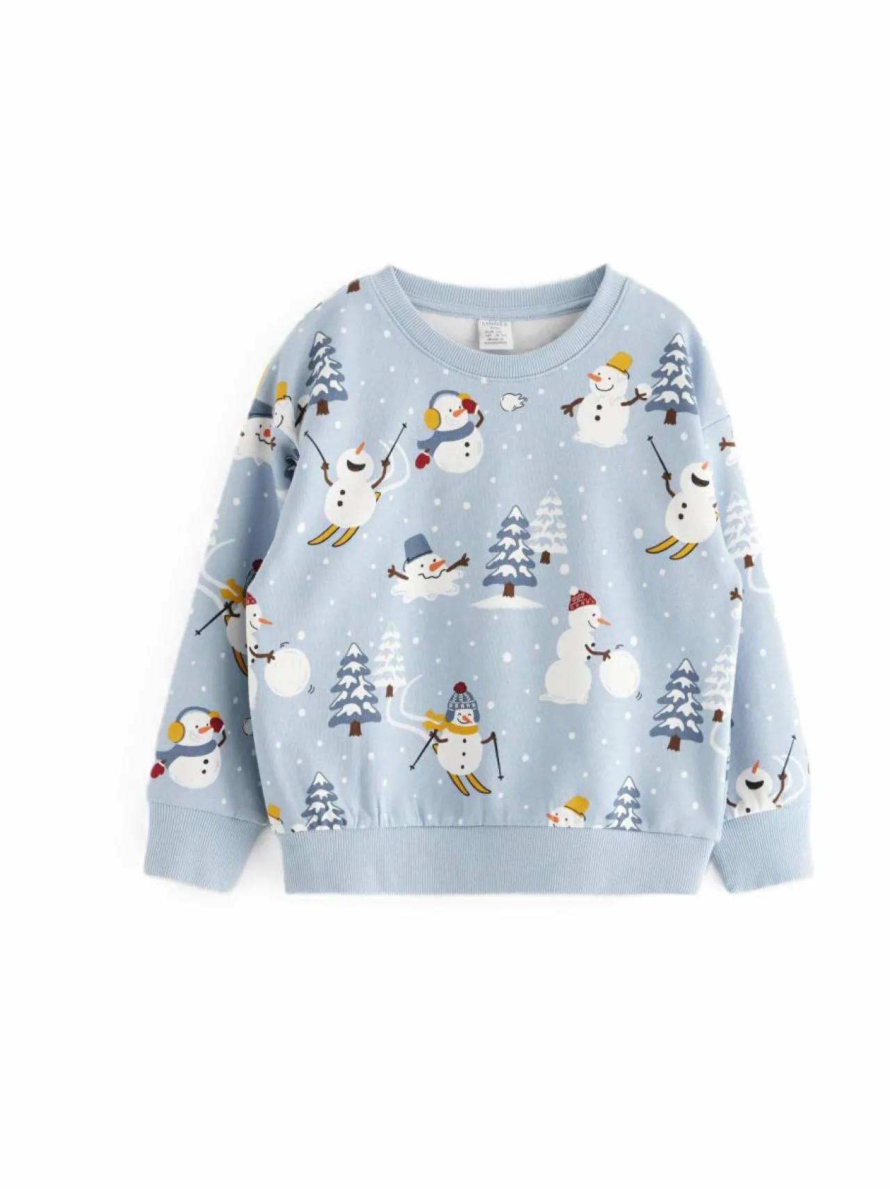 Colleget & Hupparit|Colleget & Hupparit<Lindex Snowman Story -collegepaita 7954 LIGHT DUSTY BLUE