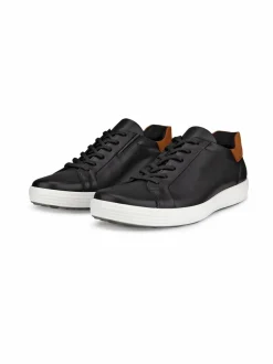 Urheilujalkineet|Tennarit & Sneakerit<ecco Soft 7 -nahkatennarit 51866 BLACK/COGNAC