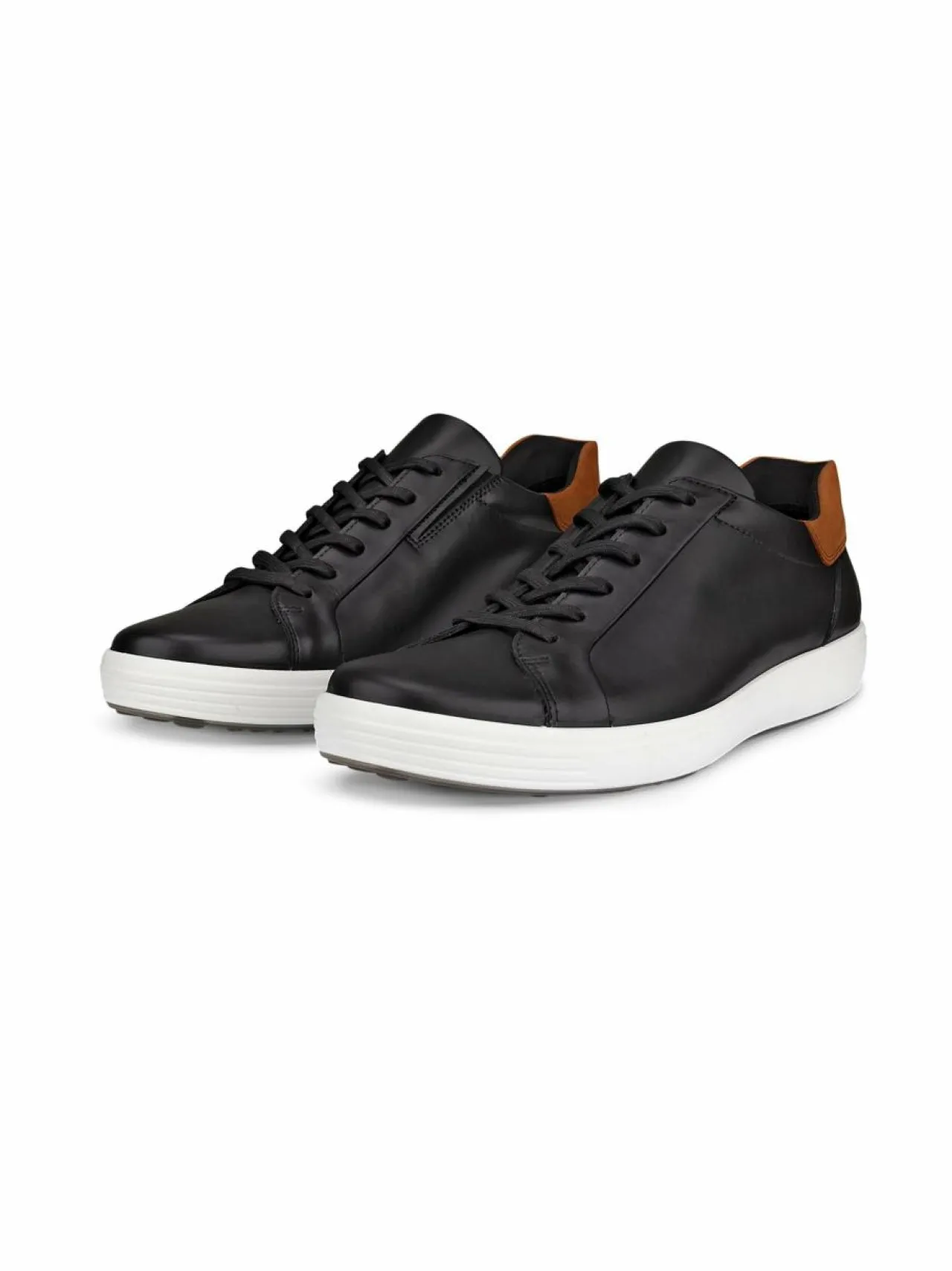 Urheilujalkineet|Tennarit & Sneakerit<ecco Soft 7 -nahkatennarit 51866 BLACK/COGNAC