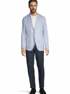 Bleiserit<Oscar Jacobson Soft Patch -bleiseri 281 SKY BLUE