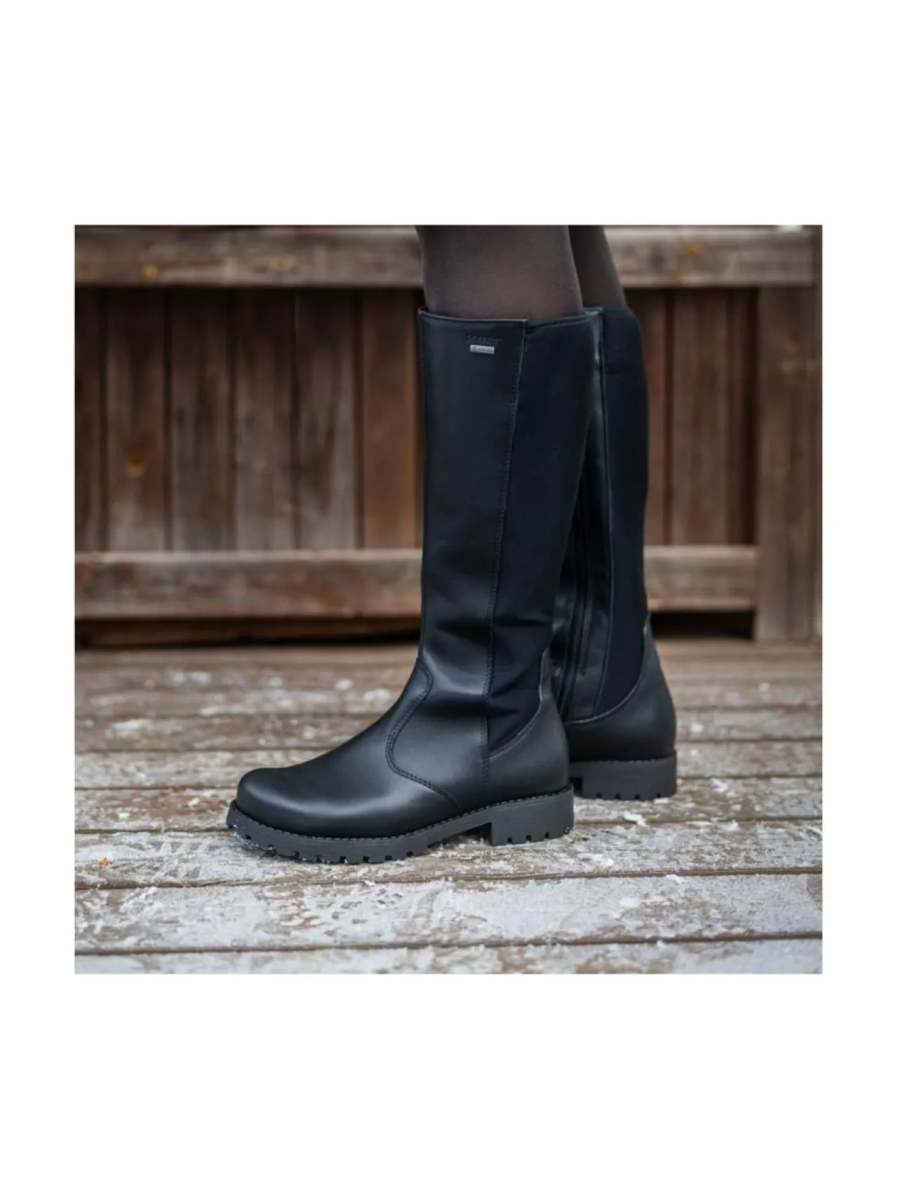 Saappaat<Pomar SOIRO Naisten GORE-TEX® saappaat BLACK NAPPA/BLK.STRETCH