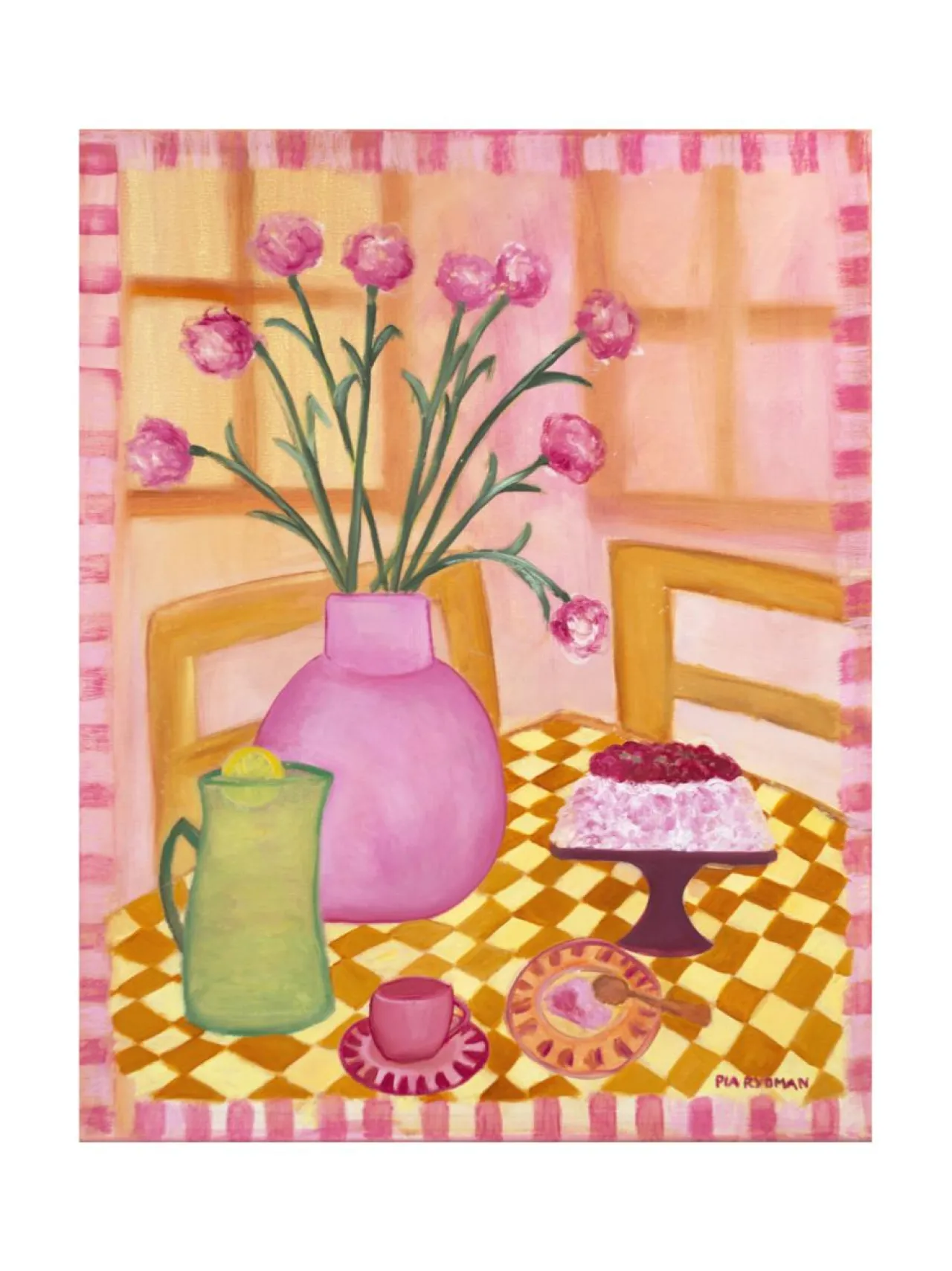 Pia Rydman Art Sokerileipurin lauantai, öljyvärimaalaus, 100x80 cm, Pia Rydman^ Taulut & Julisteet