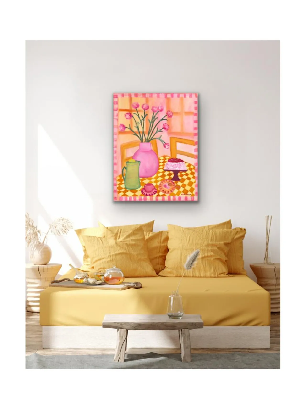 Pia Rydman Art Sokerileipurin lauantai, öljyvärimaalaus, 100x80 cm, Pia Rydman^ Taulut & Julisteet