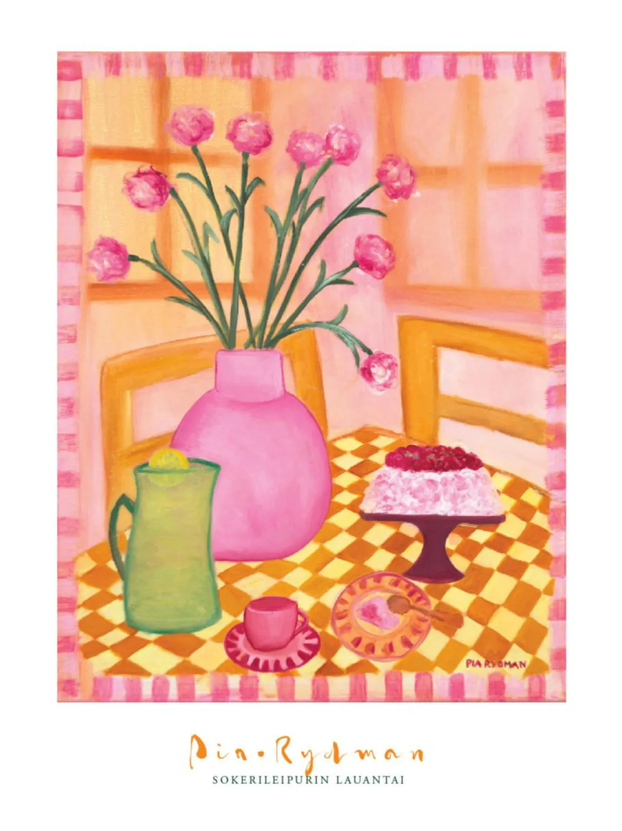 Pia Rydman Art Sokerileipurin lauantai, öljyvärimaalaus, 100x80 cm, Pia Rydman^ Taulut & Julisteet