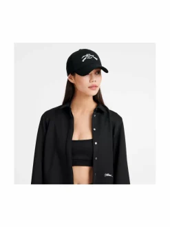 Korut<Longchamp Solid Cap -lippalakki 001 BLACK