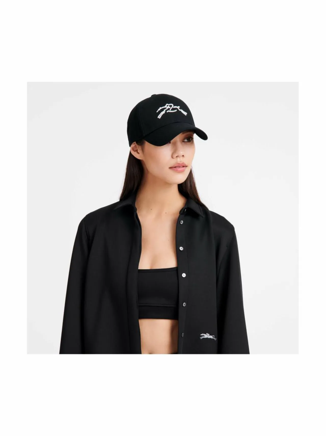 Korut<Longchamp Solid Cap -lippalakki 001 BLACK