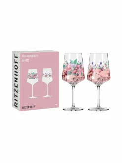 Lasit<Ritzenhoff Sommersonett Sprizz -lasi, 2 kpl RED,PINK, GREEN, BLUE