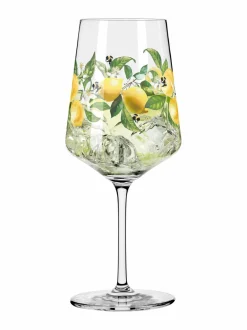 Lasit<Ritzenhoff Sommertau Hugo -aperitiivi-/viinilasi YELLOW GREEN