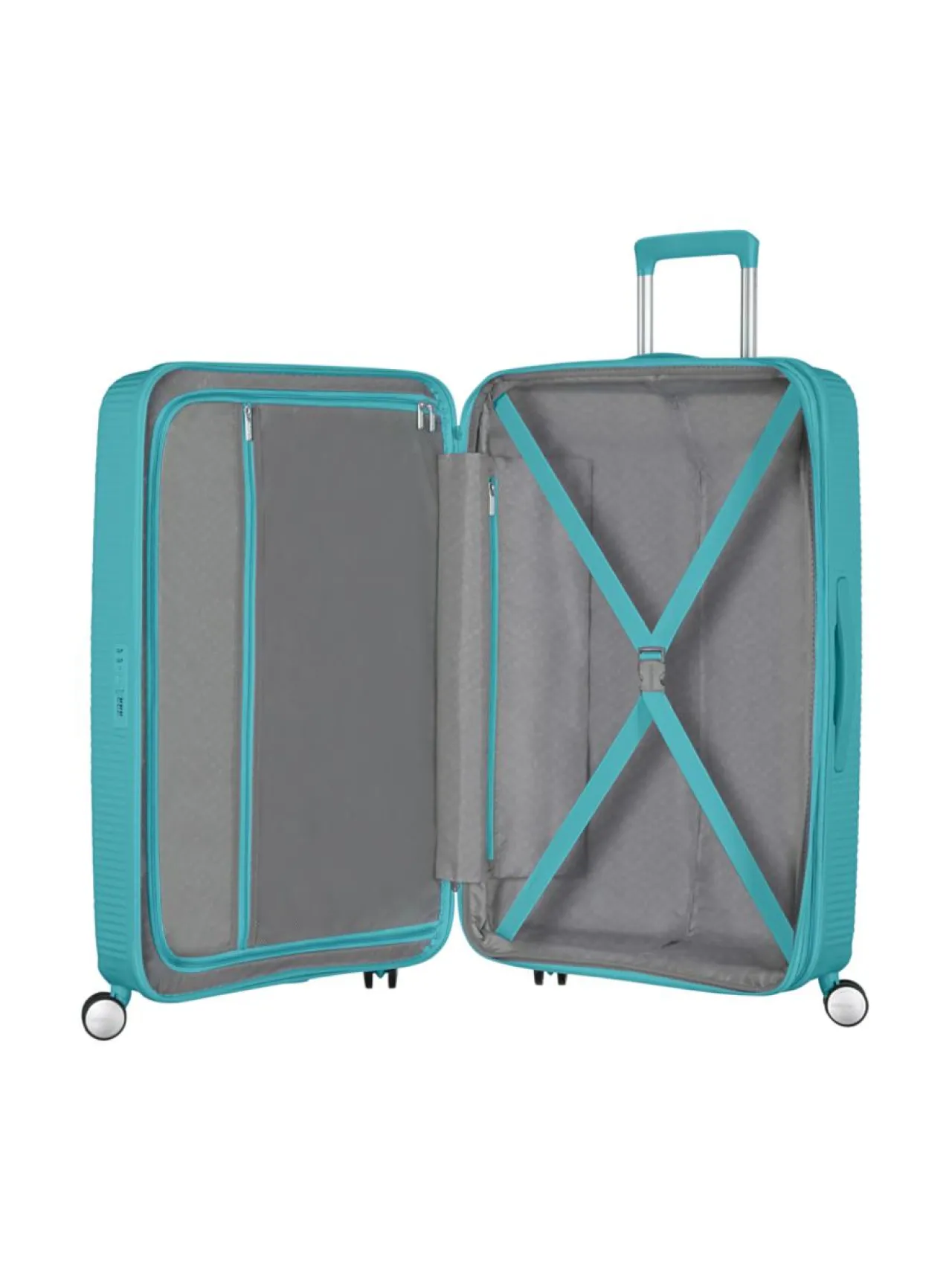 Matkalaukut & Tarvikkeet<American Tourister SOUNDBOX SPINNER 67/24 TSA EXP TURQUOISE TONIC