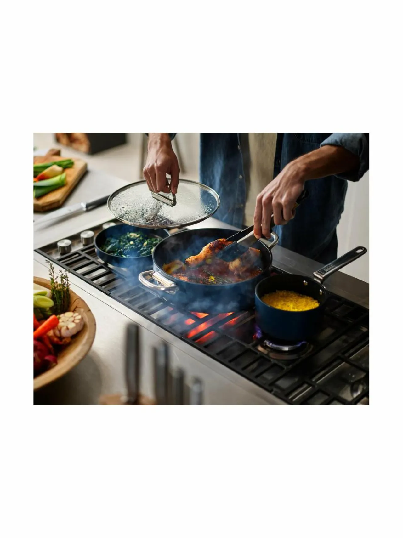Joseph Joseph Space™ Non-Stick - kattila- ja paistinpannusarja 6-osainen^ Keitto- & Paistoastiat
