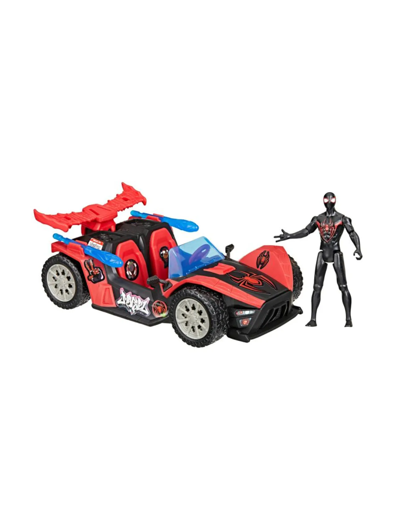 SPIDER-MAN leikkisetti Spider-mobile ja Miles Morales, 10 cm^ Figuurit & Interaktiiviset Lelut